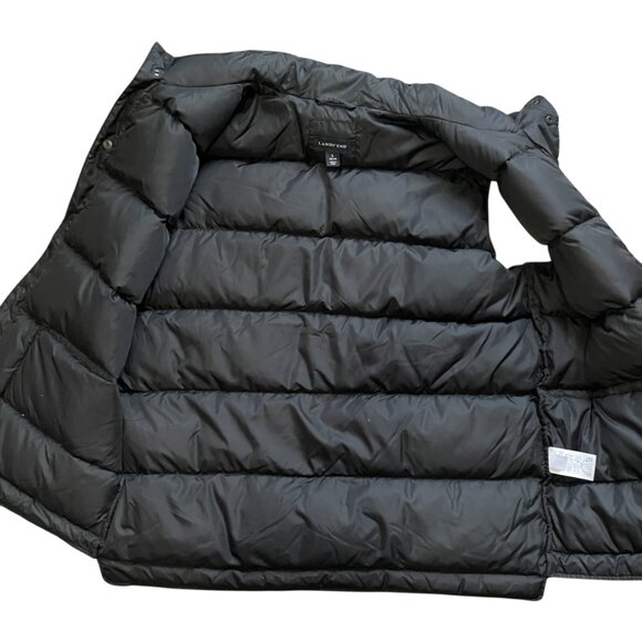 Land's End Black Puffer Vest Jacket - Mens / Boyfriend Vest - 42/44 - Picture 10 of 11